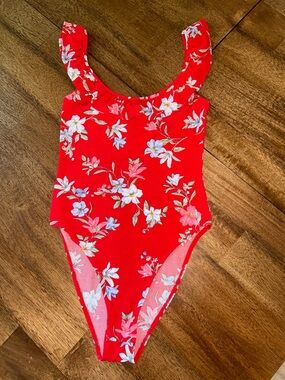 Divided by H&M Red Floral Bodysuit